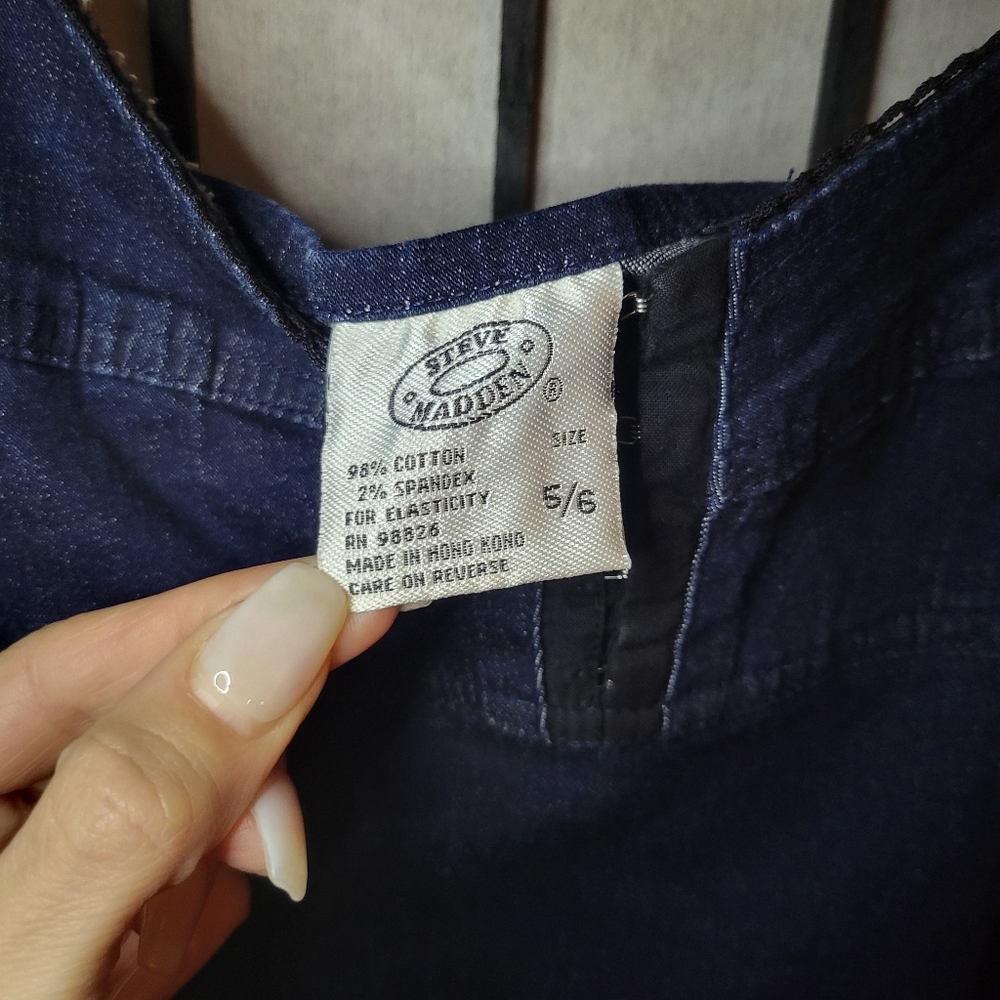 Vintage Steve Madden denim wiggle dress!!!! - Picture 6 of 9